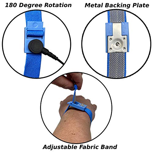 RubberStat Dual Layer ESD Compliant Workstation Rubber Table Mat Kit, Soldering, Cell Phone Repair, with Wrist Strap Set and Ground Cord - 30"x48" Grey