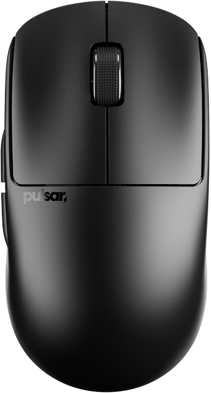 Pulsar Gaming Gears X2 Crazylight Wireless Gaming Mouse, Ultra Lightweight 1.23 oz (35g), Optical Switch, 32000 DPI, 750 IPS, XS-1 Sensor, 8k Compatible (Jet Black)