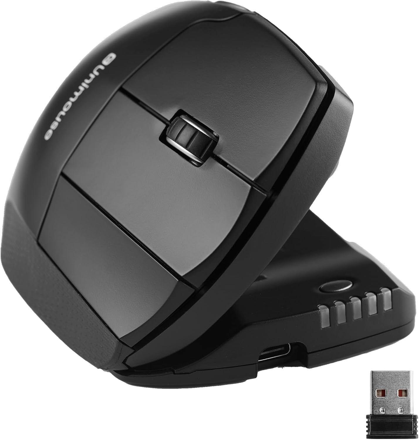 Contour Unimouse Ergonomic Vertical Mouse – Adjustable 35°-70° Angle, Customizable Thumb Rest, Rechargeable Battery with Long Life, 6 Programmable Buttons, Ideal for All Day Comfort and Pain Relief