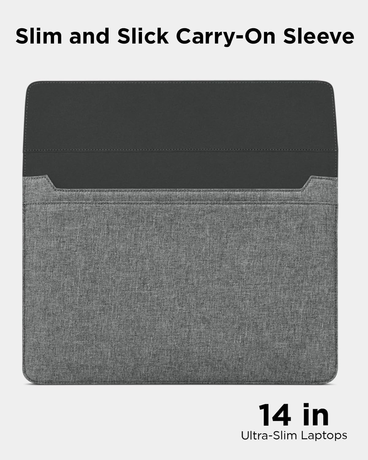 Lenovo 13/14-inch Laptop Sleeve (S100) - Ultra Thin Form-Fitting Case Compatible with MacBook Air, iPad & More – Lightweight Folder Sleeve with Accessories Pocket & Magnetic Closure