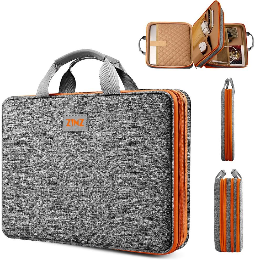 ZINZ Slim Expandable Laptop Case 15.6 Inch Sleeve Upgraded Protective Durable Recycled Carrying Case Compatible with MacBook 15" & 16" and Most 15" 15.6" 16" Notebook,D01G02