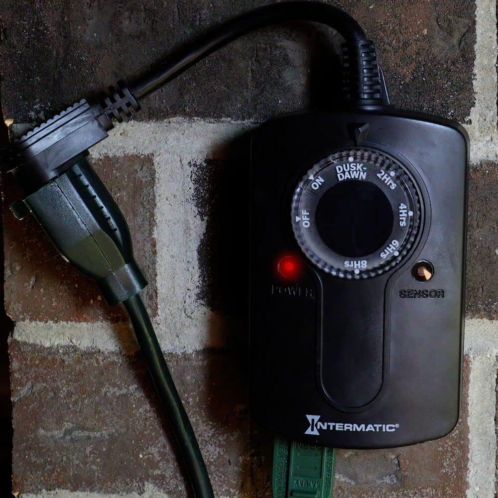 Intermatic HB51K 24 Hour Outdoor Timer with Photocell Light Sensor, Weatherproof