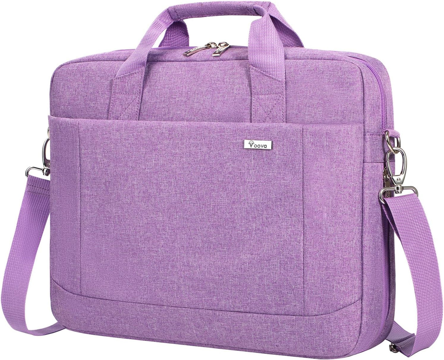 Voova Laptop Bag Case 15 15.6 16 Inch, Computer Sleeve Messenger Bag with Shoulder Strap Expandable Waterproof Business Briefcase for Men Women to Work Travel School, Fit 14-16 Inch Laptop, Lavender