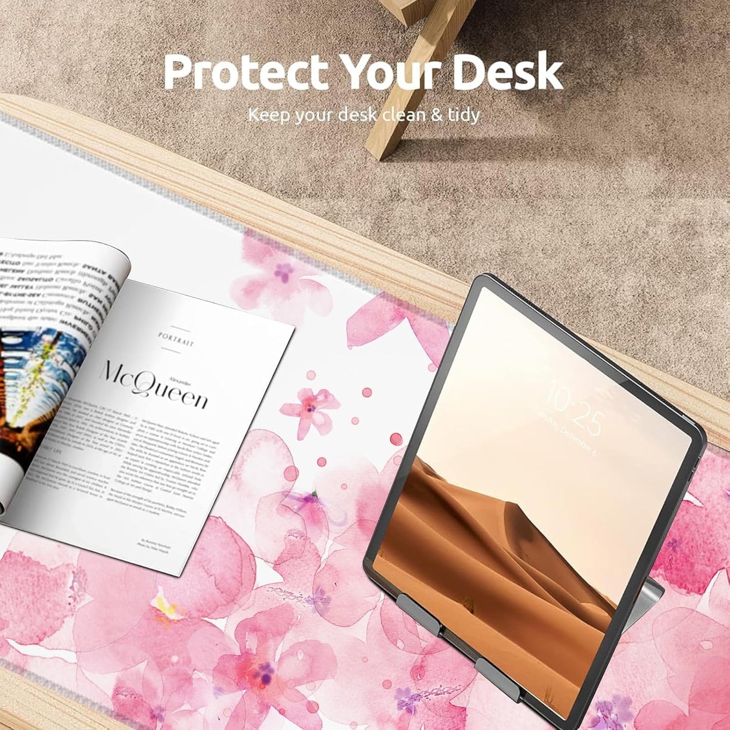 Art Rooster Gaming Mouse Pad, Large Office Desk Mat, Anti-Slip Rubber Base Mousepad for Computer Laptop Keyboard, Smooth Desk Pad for Home Office Gamer Work Accessories 31.5" x 11.8"