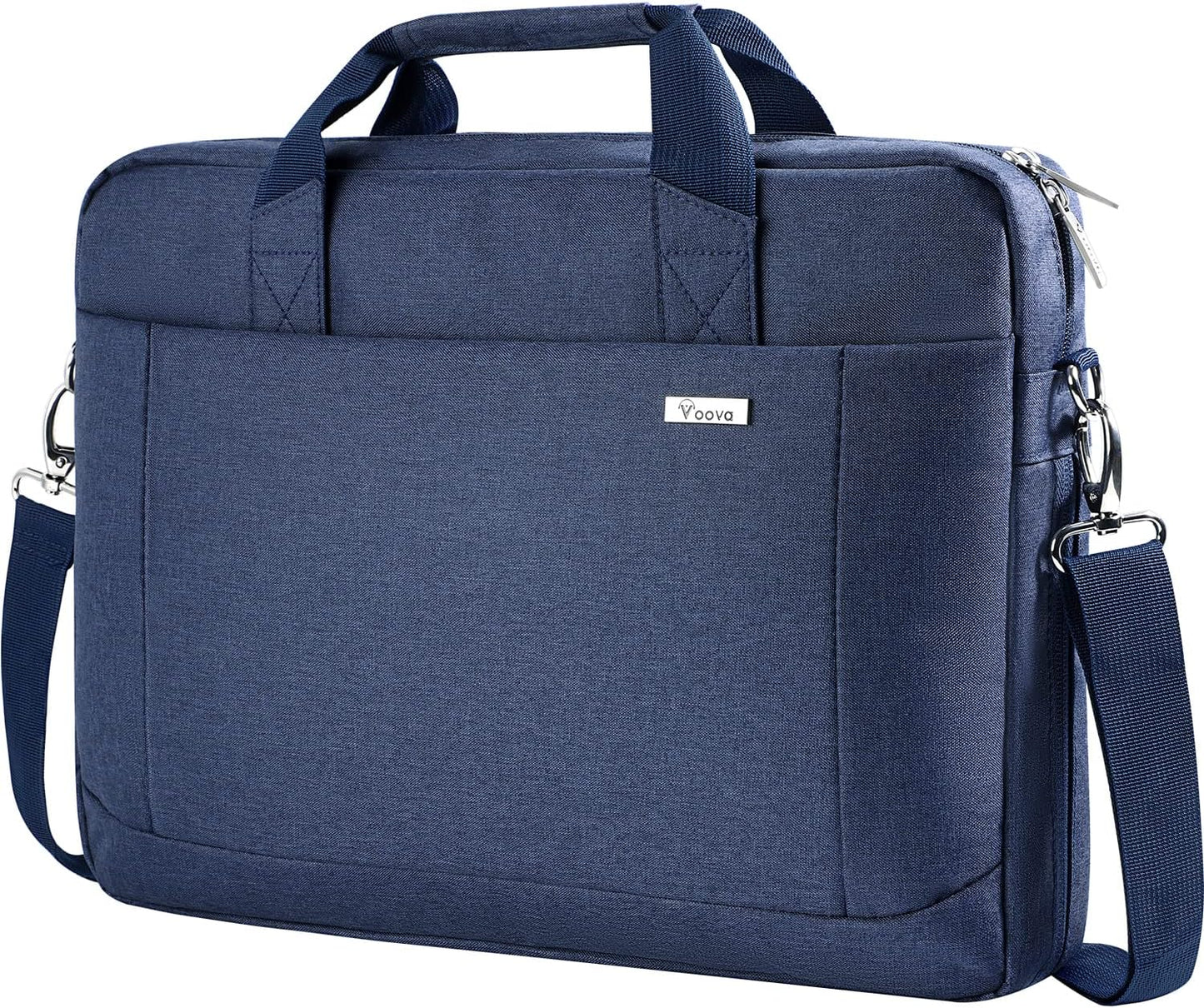 Voova Laptop Bag Case 15 15.6 16 Inch, Computer Sleeve Messenger Bag with Shoulder Strap Expandable Waterproof Business Briefcase for Men Women to Work Travel School, Fit 14-16 Inch Laptop, Blue