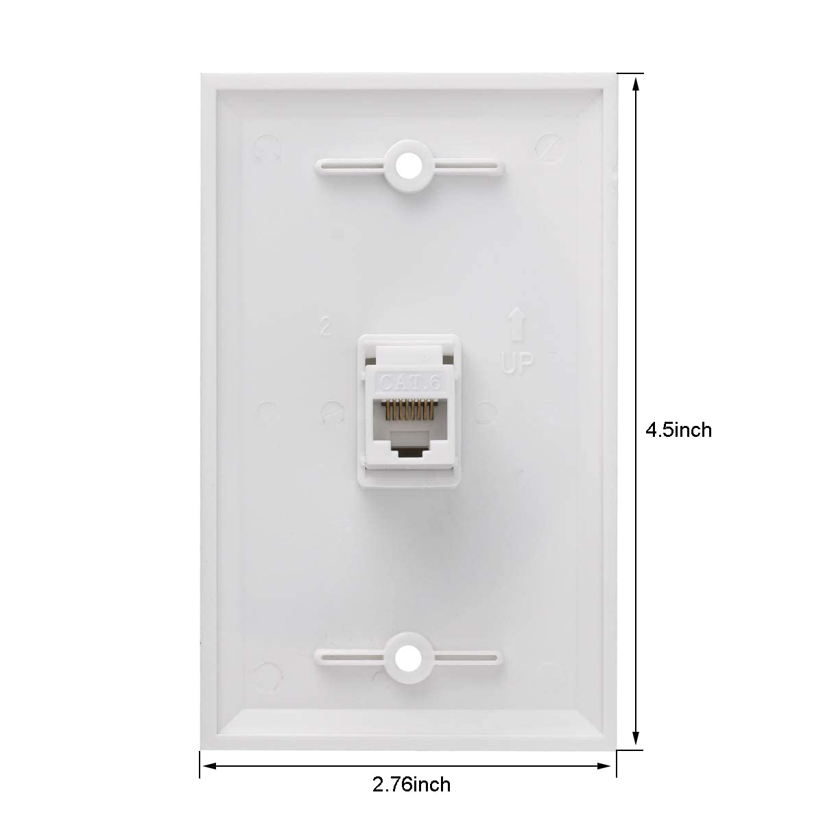Ethernet Wall Plate, 1 Port Cat 6 RJ45 Keystone Female to Female Wall Plate Compatible with Cat7/6/6e/5/5e Ethernet Devices