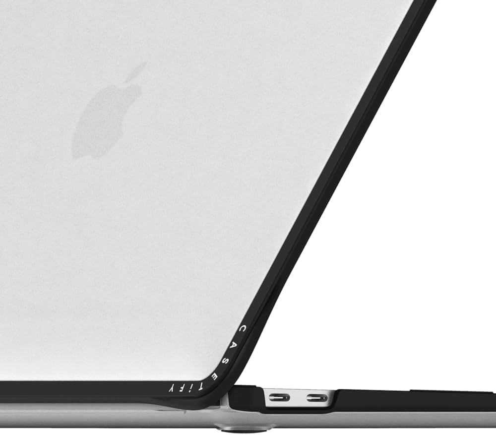 CASETiFY Impact MacBook Air 13" (M1/Intel) Case [Cushioned Impact Corners/Scratch-Resistant/Anti-Slip Grip] - Skater John (Standard) - Clear Black