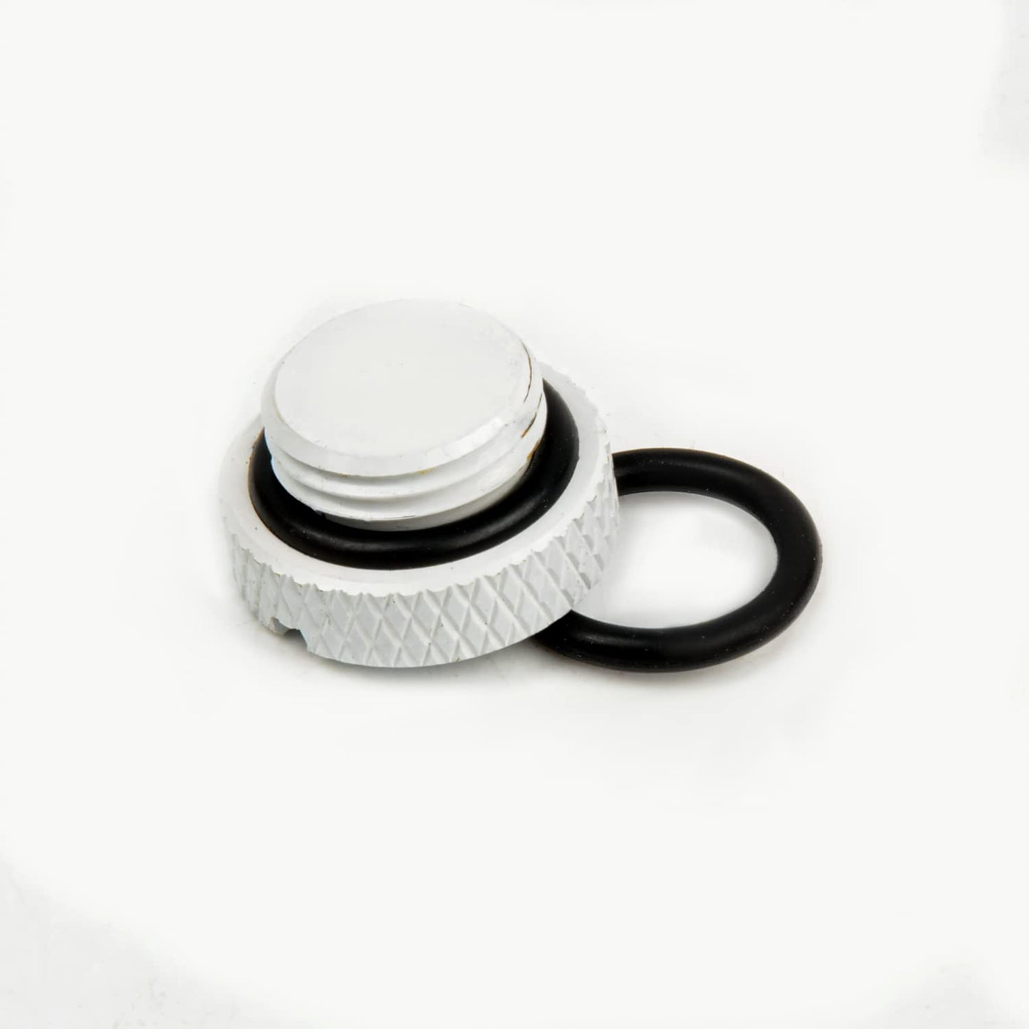 dracaena.io 6 pack G1/4" thread, Thin water Stop Plug Fitting with Coin Slot for Computer water cooling System, durable brass/copper material, White