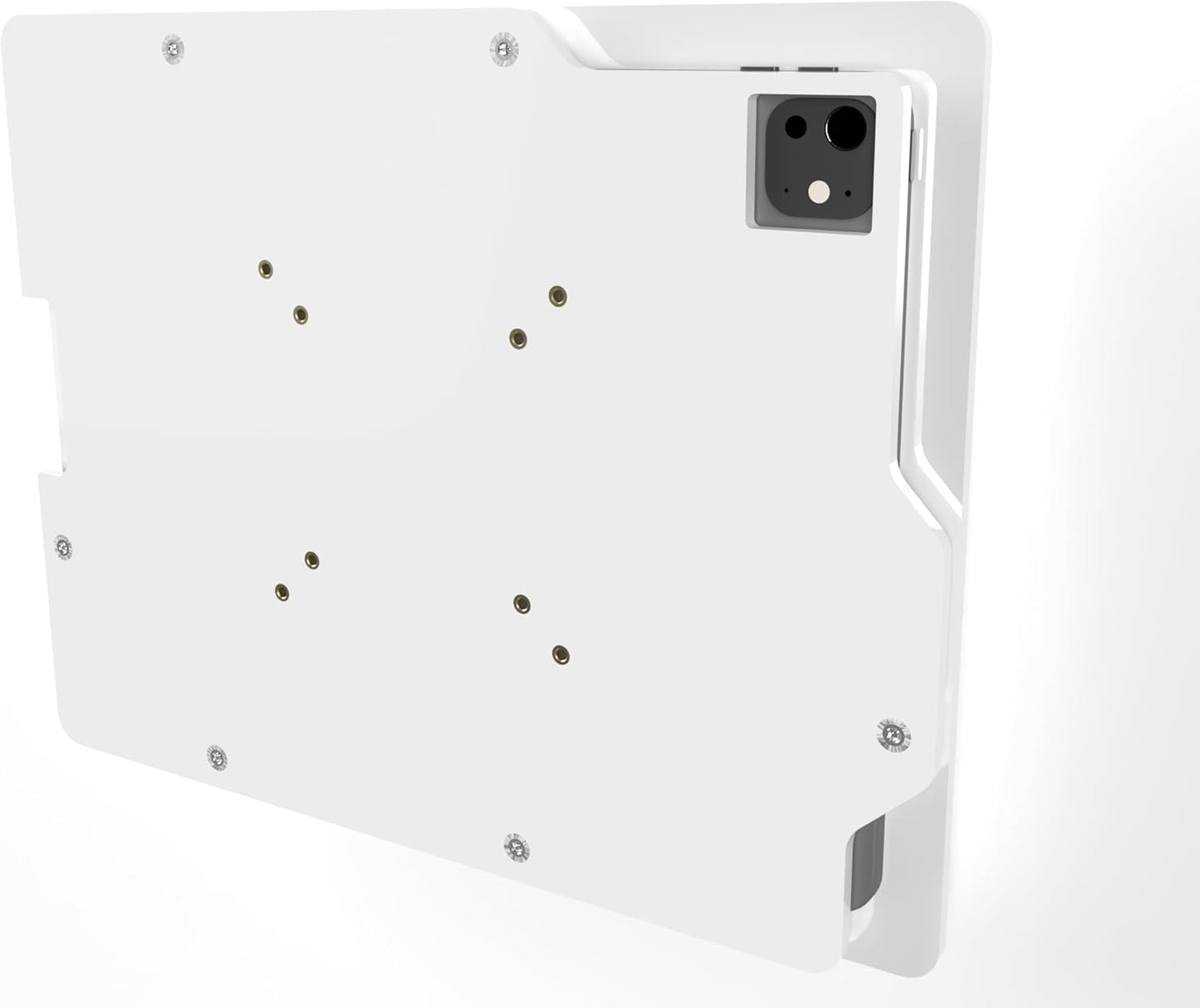 TABcare Anti-Theft Acrylic VESA Enclosure for Apple iPad Pro 13" 2024 with Free Wall Mount Kit & 90-Degree Angle USB C Cable (iPad Pro 13" 2024, White)
