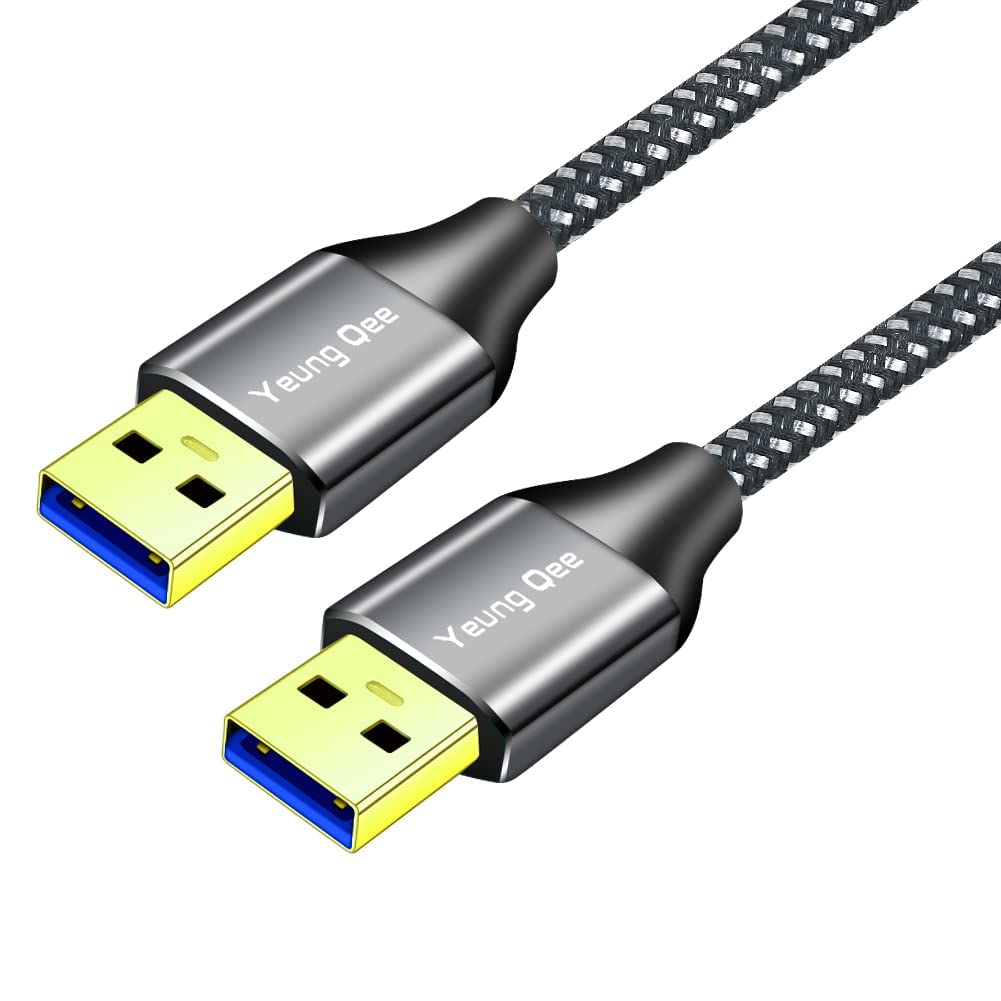 USB 3.0 A to A Male Cable 1.5 ft,Super Speed Type A Male to Male Cable USB 3.0 Double End USB Cord for Hard Disk, Cameras,Laptop Cooler, DVD Player and More (1.5FT/0.5M)