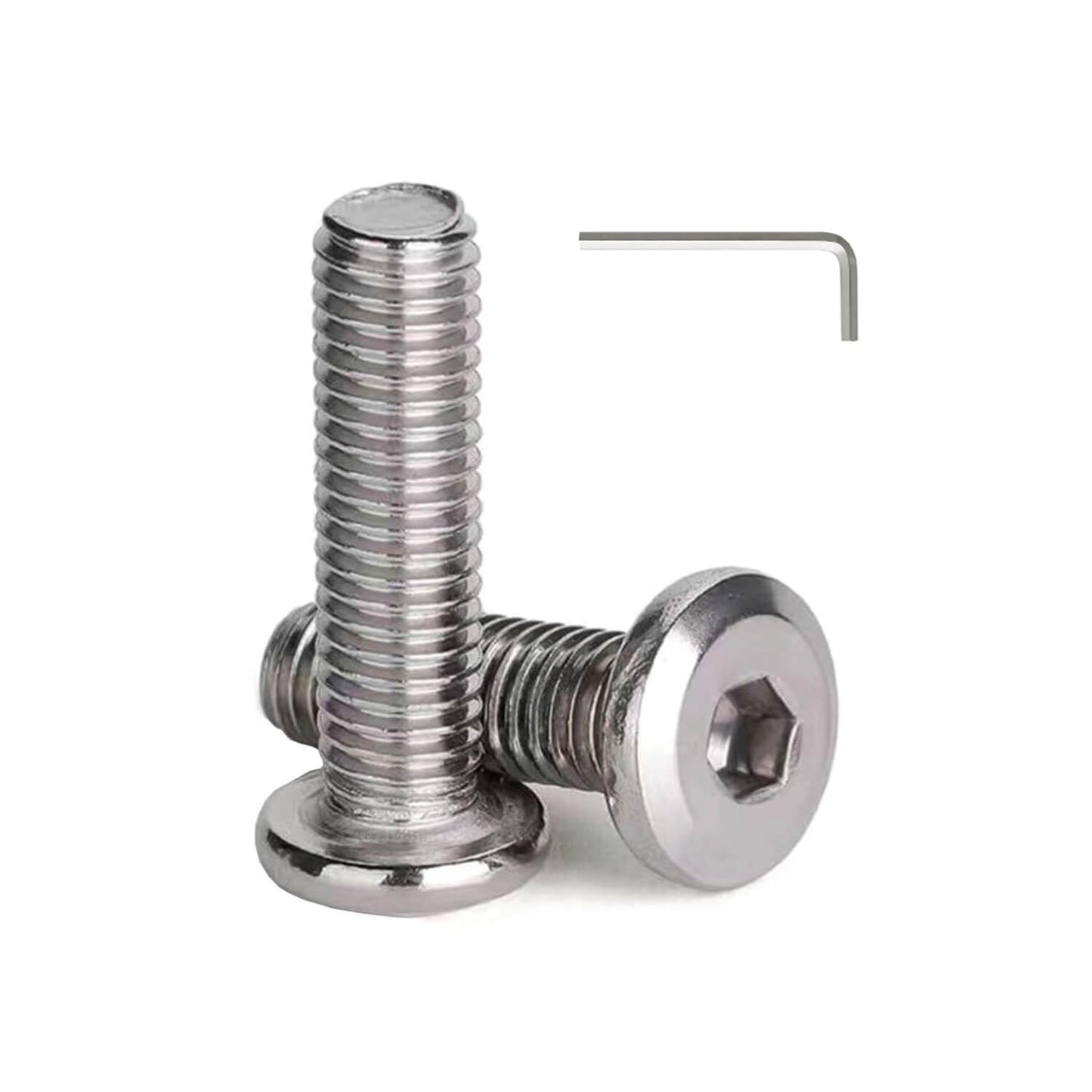 5/16-18 x 3-1/2" (10 Pack) Flat Head Hex Socket Cap Screws Bolts, 304 Stainless Steel 18-8, Hex Drive, Bright Finish, Fully Machine Thread