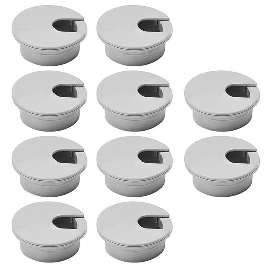 10 Pcs Desk Grommet 2" / 50 mm, Desk Cord Hole Cover, Cable Grommet ABS Plastic, Desk Hole Grommet for Home & Office Pc, Detachable Cable Cord Organizer-Light Grey