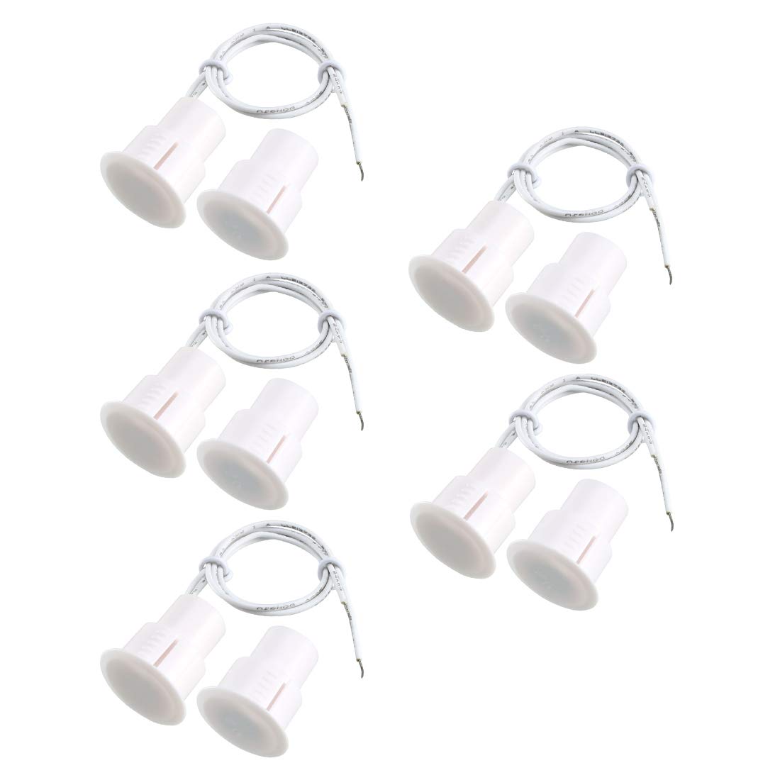 Magnetic Reed Switch RC-36 NC Recessed Wired Window Door Contact Sensor for Home Security and Burglar Alarm Systems 5 Pcs