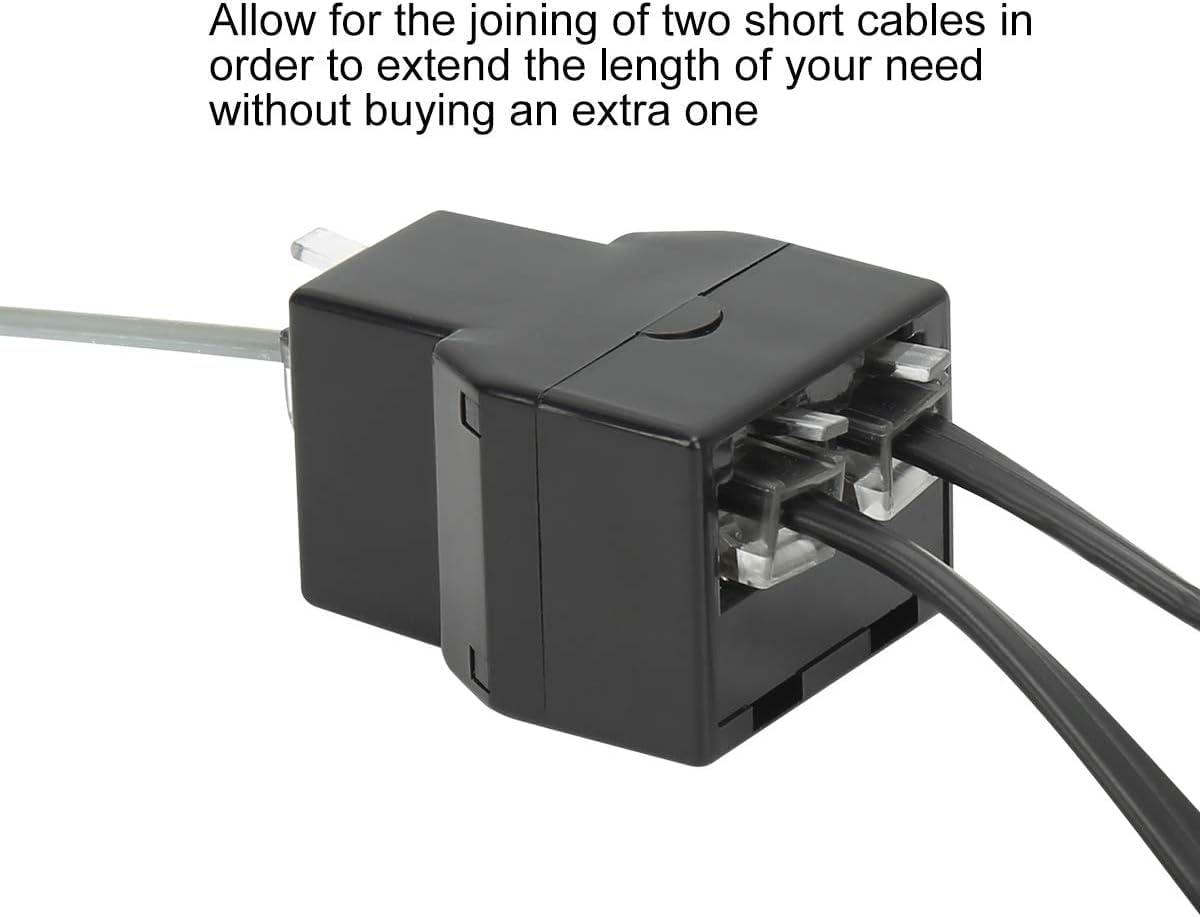 Uvital RJ12 6P6C 3 Female Telephone Line Splitters, Phone Jack Splitter, Telephone Landline Cable Connector and Separator(Black, 10 Pack)