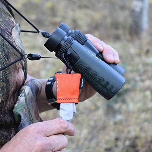 SPUDZ Ultra Microfiber Lens Cleaner – Closable Pouch, Clip-On, Washable – for Optics, Scopes, Glasses | Mountain Rainbow, 6 x 6 Inch