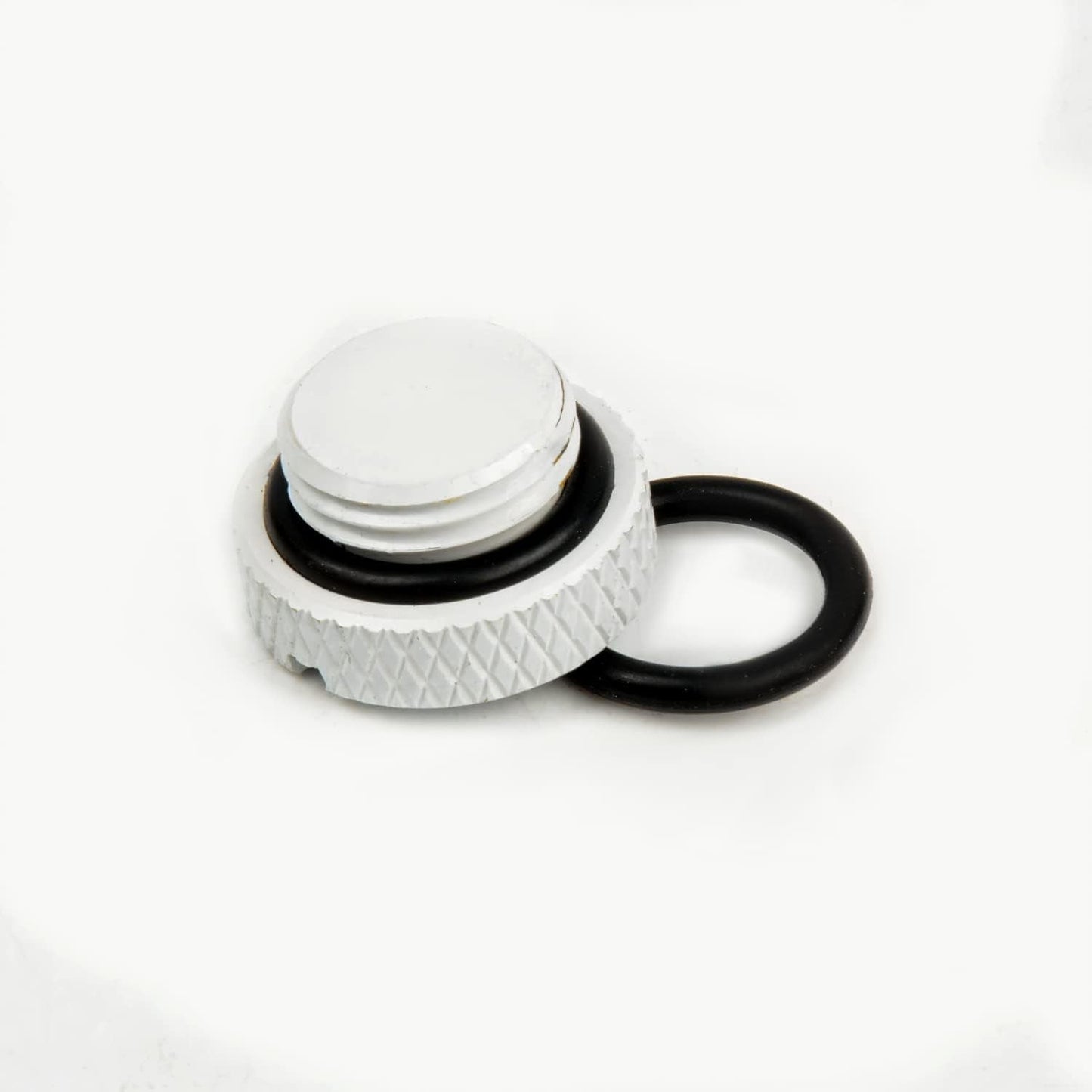 Dracaena.io 12 Pack G1/4" Thread, Thin Water Stop Plug Fitting with Coin Slot for Computer Water Cooling System, Durable Brass/Copper Material, White