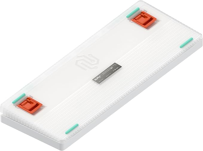 nuphy Halo65 V2 Wireless Mechanical Keyboard with PBT Keycaps, 65% Hot Swappable Custom Gaming Keyboard Compatible with QMK/VIA, RGB Backlit,Gasket Structure,BT5.0/USB-C/2.4GHz,White-Lemon Switches