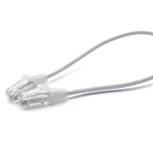 TRUECABLE Cat6 Component Rated Patch Cable, Unshielded (U/UTP), 1ft, White, 28AWG Solid Copper, Snagless 10G High-Speed Ethernet Cable, PoE++ 4PPoE 100W, UL Listed, RoHS-3, 1 Pack