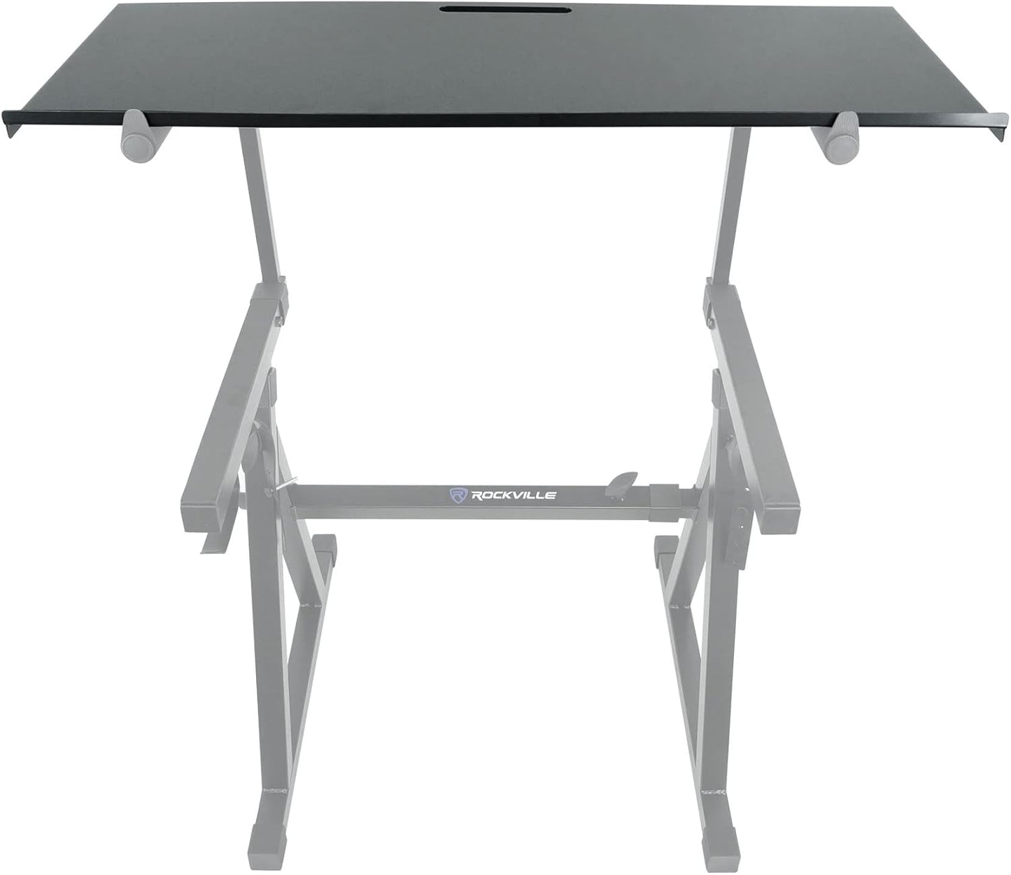 Rockville Z-SHELF Universal Shelf for Z-Stand and X-Stand, 35.4x13.78in Steel Platform, Foam-Padded Edge, Lightweight 7.3 lbs, for Musicians and DJs