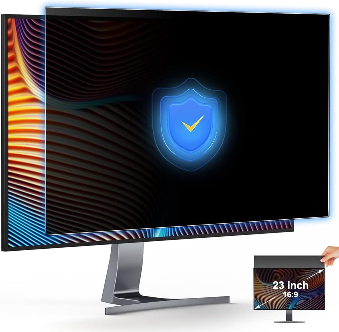 [2-Pack] 23 Inch Privacy Screen for Monitor Computer Screen Privacy Filter for 16:9 Widescreen Monitor Desktop PC Monitor Privacy Film Monitor Privacy Shield and Anti-Glare Protector