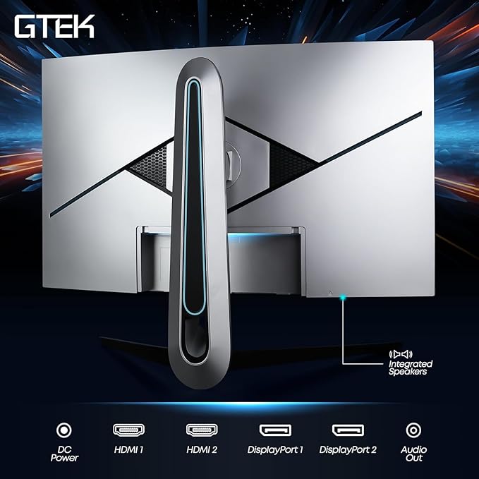 GTek 27 inch 240Hz 2K Gaming Monitor, QHD 2560 x 1440P Computer Monitor, Extreme Low Motion Blur, Fast IPS 1ms MPRT, DisplayPort/HDMI, VESA, Height Adjustable- Q2740P