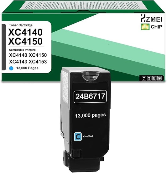XC4150 Cyan Toner Cartridge Compatible for Lexmark 24B6717 Toner Cartridge Compatible with XC4140 XC4150 XC4143 XC4153 Printer