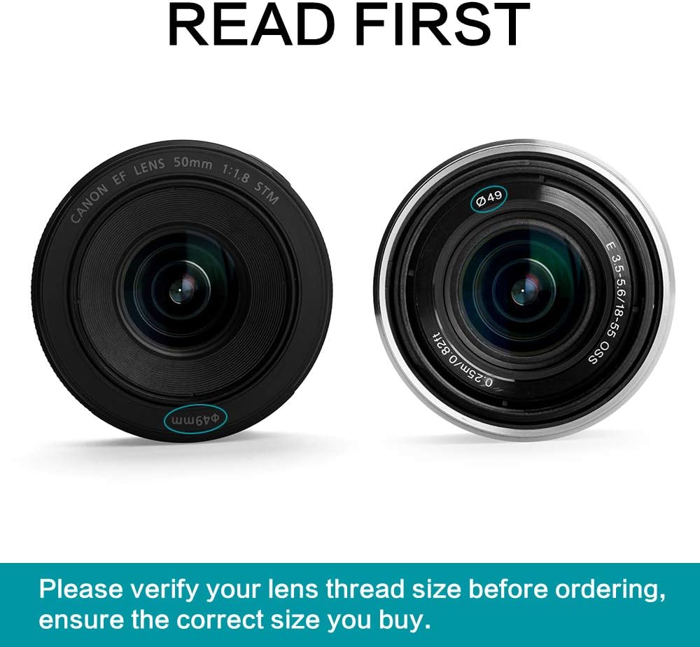 55mm Graduated Color Filters Kit 9 Pieces Gradual Colour Lens Filter Kit Set Accessory for Canon Nikon Sony Pentax Olympus Fuji DSLR Camera + Lens Filter Pouch +Lens Cleaning Cloth