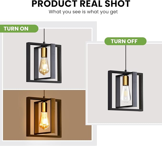 3 Pack Black Industrial Farmhouse Pendant Light, Vintage Metal Rustic Hanging Light, Adjustable Height Kitchen Island Pendant Lights Fixture, Mini Ceiling Lamp for Entryway, Dining Room, Foyer