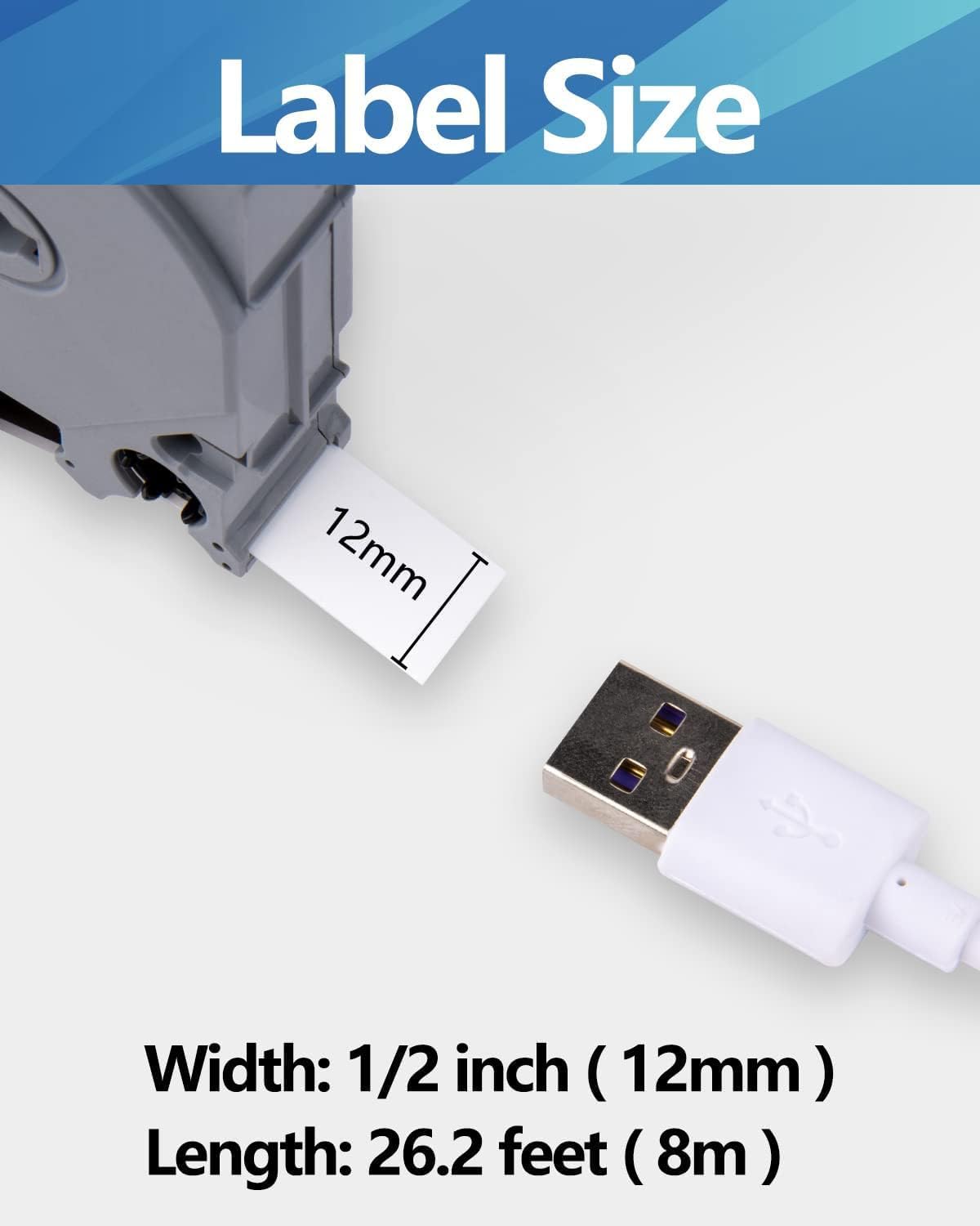 Weemay 1/2" Label Maker Refills Compatible for Brother Tze Tz Tape 12mm 0.47 Laminated White TZ-231 for Ptouch Label Maker Cube PTD210 PTP701BT PTD220 PTH110 PTH110BP PTH111 PTP750W PTD600, 20 Pack