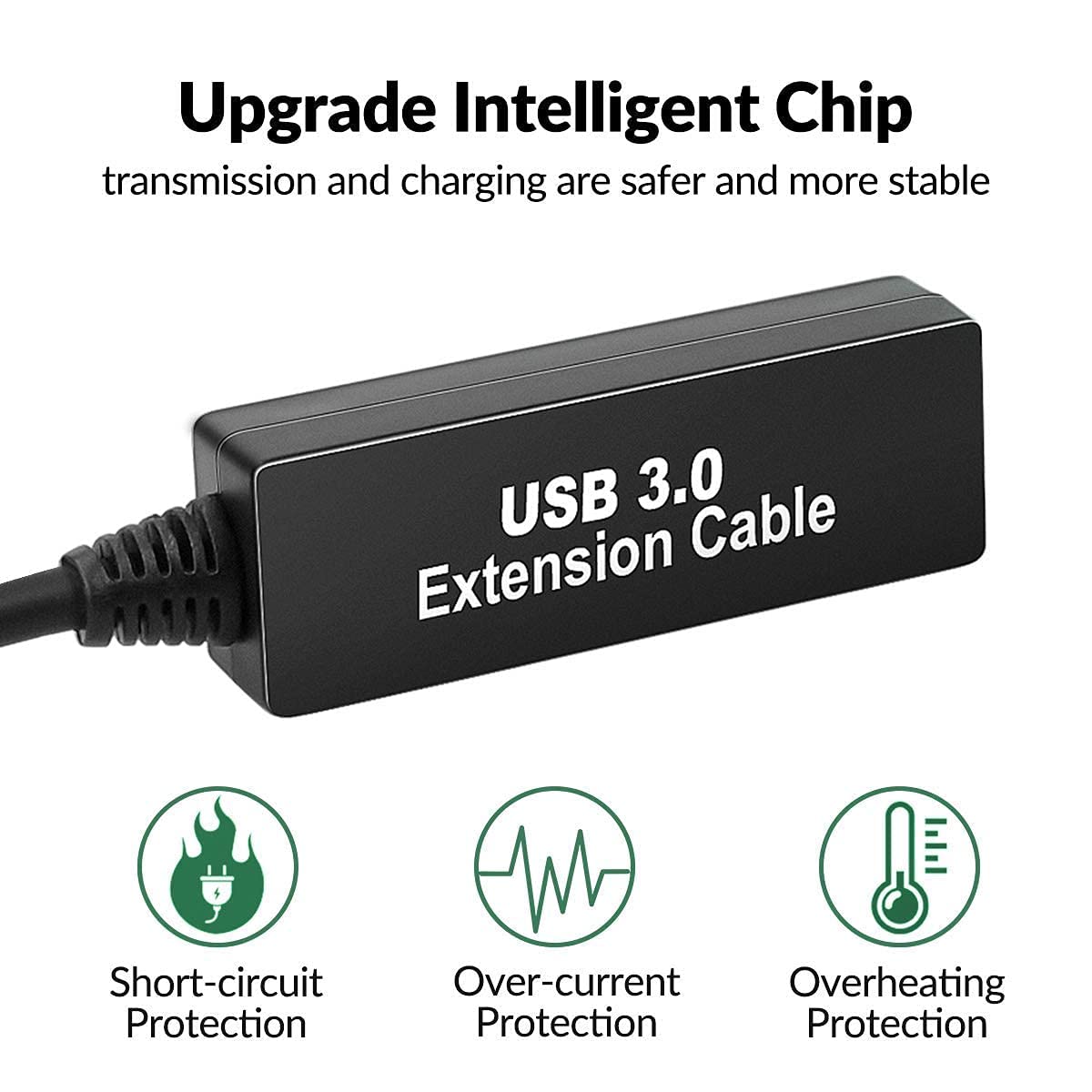 16.4FT USB 3.0 Extension Cable,USB Extension Cord A-Male to A-Female,Compatible with Oculus Quest 3 VR,Headset,Hard Drive,Printer,Keyboard, Mouse,PS4 and More