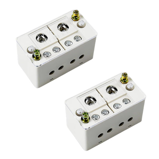 2-in-4-Out Self-Lifting Junction Box | Tool-Free Quick Connect Terminal Block for Home Wiring |Fireproof PVC Zero-Live Line Splitter one Piece
