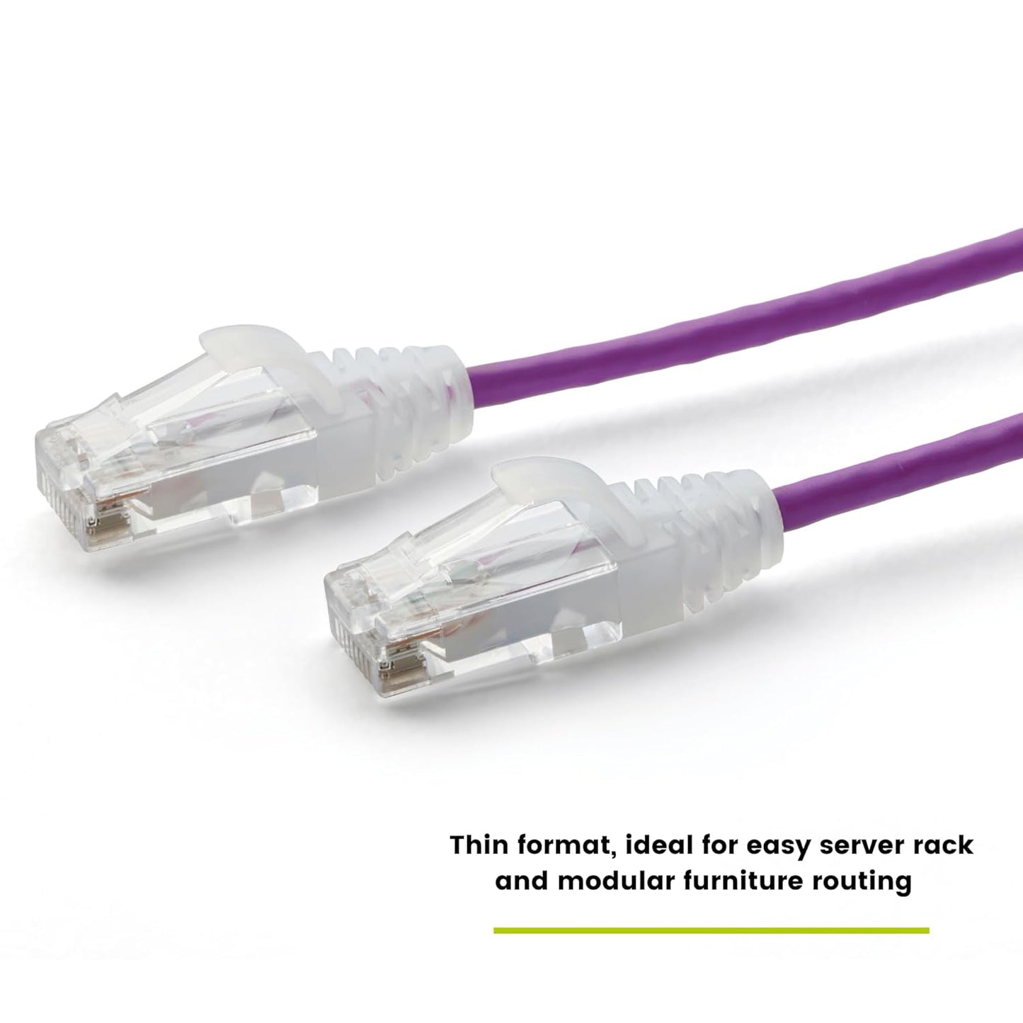 TRUECABLE Cat6 Component Rated Patch Cable, Unshielded (U/UTP), 5ft, Purple, 28AWG Solid Copper, Snagless 10G High-Speed Ethernet Cable, PoE++ 4PPoE 100W, UL Listed, RoHS-3, 5 Pack