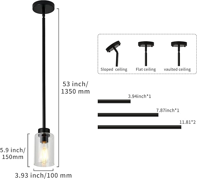 Mini Pendant Lighting for Kitchen Island Black Pendant Lights Kitchen Island Hanging Lights for Kitchen Dining Room Décor