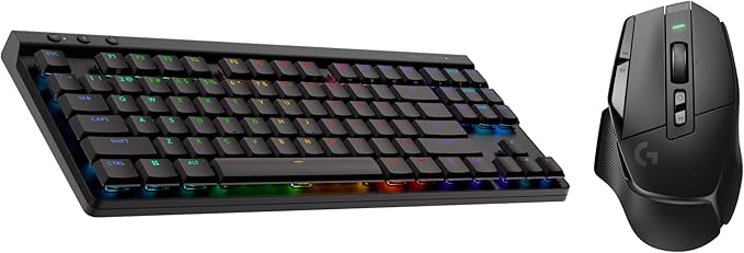 Logitech G502 X LIGHTSPEED Wireless Gaming Mouse & G515 LIGHTSPEED TKL Wireless Gaming Keyboard, Fully Programmable RGB Low-Profile Keyboard & Mouse Combo PC/Mac - Black