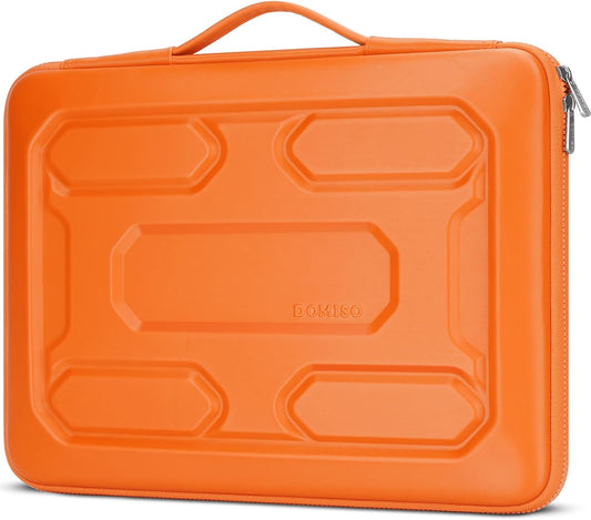 DOMISO 17 inch Laptop Sleeve with Handle Shockproof Waterproof EVA Protective Case for 17.3" ZBook Fury 17.3 G8/MSI GS73VR Stealth Pro/HP Envy 17/LG Gram 17"/ROG Strix GL702VS, Orange