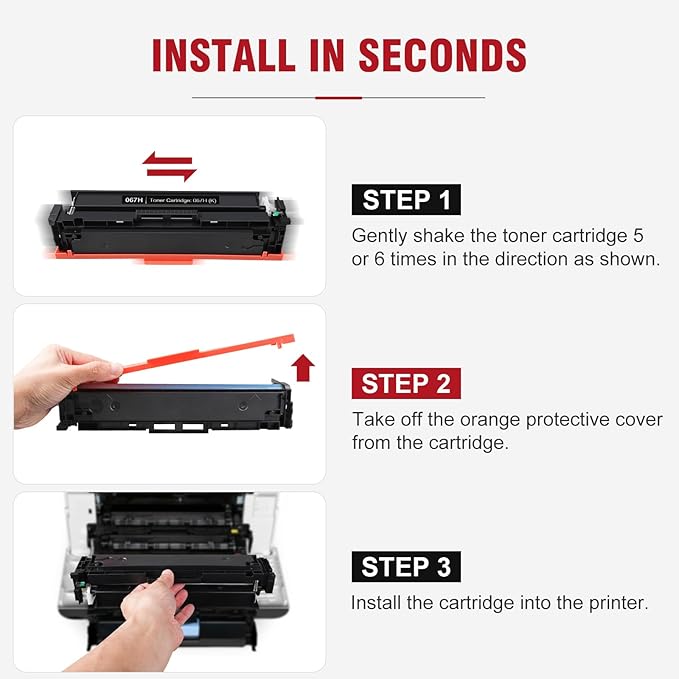 067H 067 Black 2-Pack Toner Cartridge Compatible Replacement for Canon 067H 067 High Capacity Works for Canon Color imageCLASS MF656Cdw MF653Cdw MF654Cdw LBP632Cdw MF650C LBP630C Printer with Chip