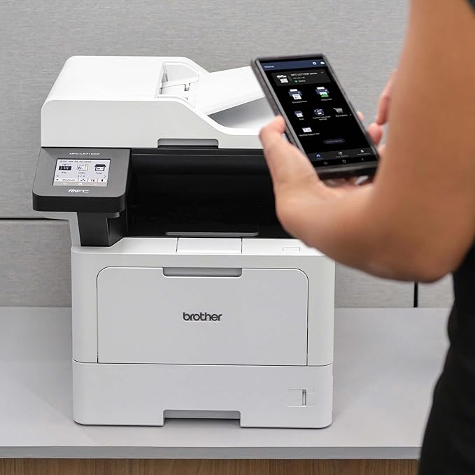 Brother MFC-L5710DW Business Monochrome Laser All-in-One Printer with Wireless Networking and Duplex Print, Scan, and Copy, Works with Alexa