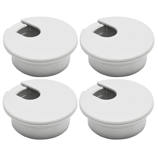 Desk Grommet 1-3/8" (35 mm), Desk Cord Hole Cover, Cable Grommet ABS Plastic, Desk Hole Grommet for Office and Home Table Cable, Detachable Cable Cord Organizer (Light Grey 4 Pcs)