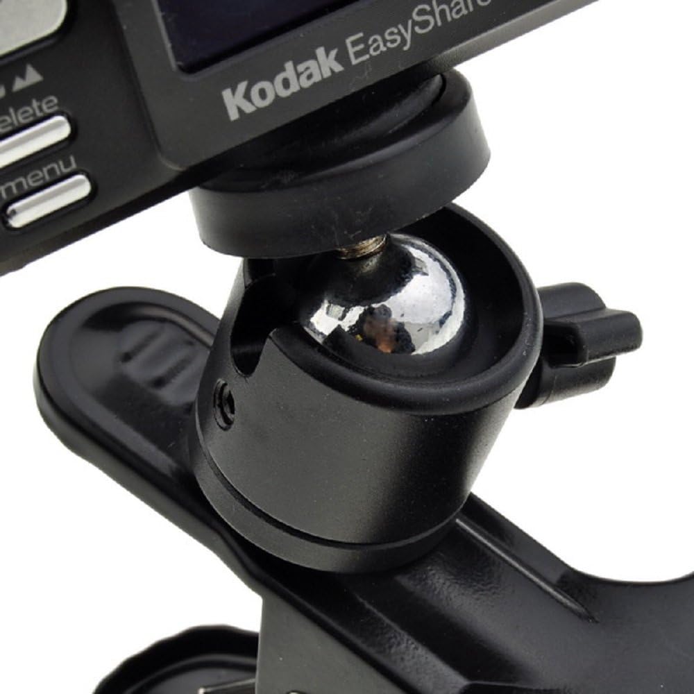 SLOW DOLPHIN Tripod Camera Clip Clamp Flash Reflector Holder Mount with 1/4 Inch Screw 360 Degree Swivel for Studio Backdrop Camera SLR, Digital SLR, Video Came（Black）