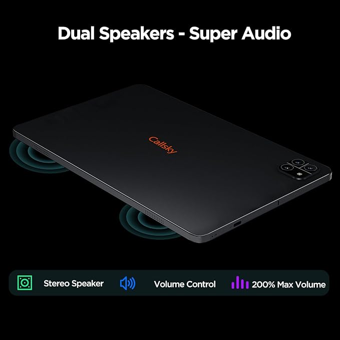Android Tablet, 10.1 inch Android 15 Tablet with Octa-core Processor RAM 12GB ROM 64GB(Up to 2 TB), 800x1280 Resolution, WiFi 6 & Bluetooth, Dual Speakers, 5MP+8MP, 6000mAh, Tablets 2025