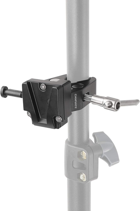 CAMVATE Super Crab Clamp + Universal V-Lock Mount Quick Release Adapter for DSLR Camera Battery - 2596