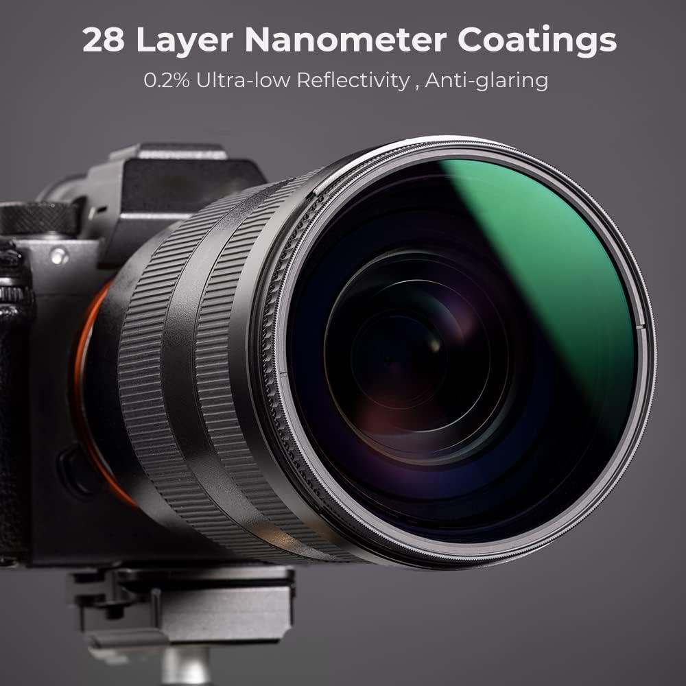 K&F CONCEPT 127mm Circular Polarizers Filter Polarizing Filter 28 Multi-Layer Coated Super Slim High Definition CPL Lens Filter (Nano-X Series)