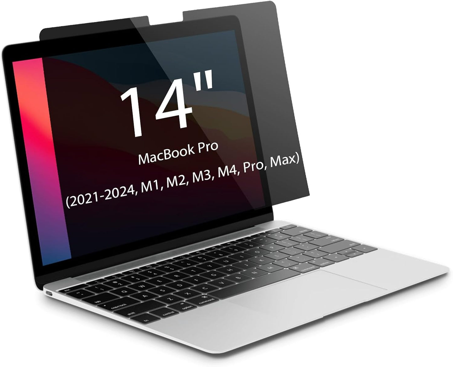 Magnetic Privacy Screen for MacBook Pro 14 inch (2021-2024, M1, M2, M3, M4, Pro, Max), Detachable Screen Protector, Blue Light Blocking, Anti Glare Protector and Privacy Filter Shield