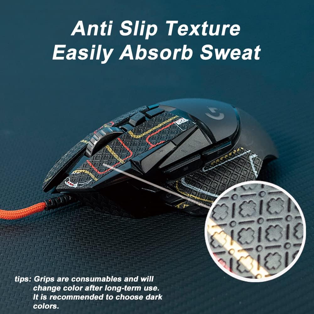 Grip Tape for Razer Viper V3 Pro - Anti-Slip,Enhanced Control, Sweat Resistance,Improves FPS Gaming Grip & Mouse Protection [Pre-Cut] Printsteam BW