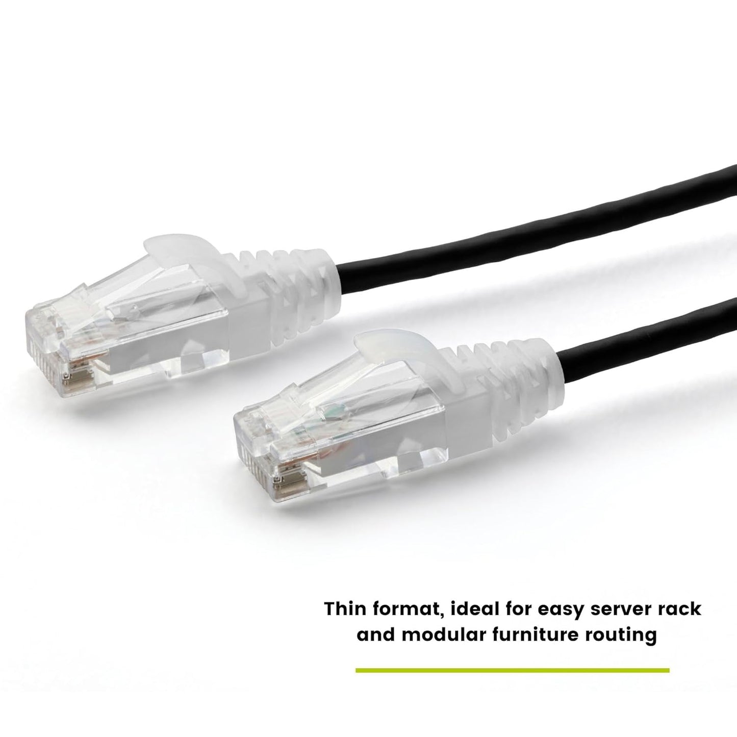 TRUECABLE Cat6 Component Rated Patch Cable, Unshielded (U/UTP), 6in, Black, 28AWG Solid Copper, Snagless 10G High-Speed Ethernet Cable, PoE++ 4PPoE 100W, UL Listed, RoHS-3, 5 Pack
