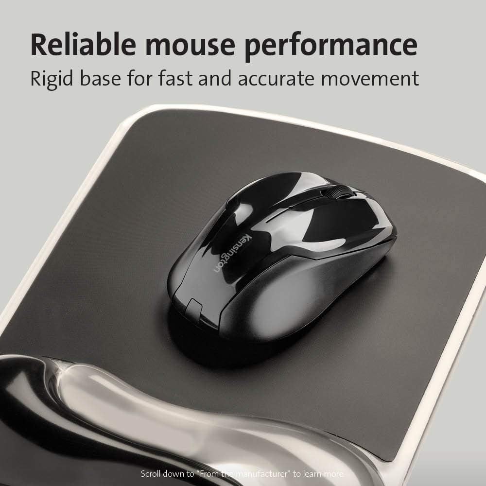Kensington Duo Gel Mouse Pad with Wrist Rest - Gray (K62399US), Grey
