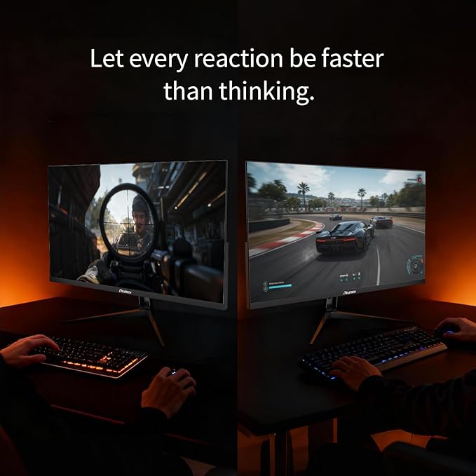 27 Inch Gaming Monitor, FHD 1920 x 1080, 240Hz Refresh Rate, Fast IPS Panel, 1ms Response Time, FreeSync & G-Sync Compatible, 100% sRGB, 16.70 Million Colors, HDMI & DP Ports (R27 Fury)