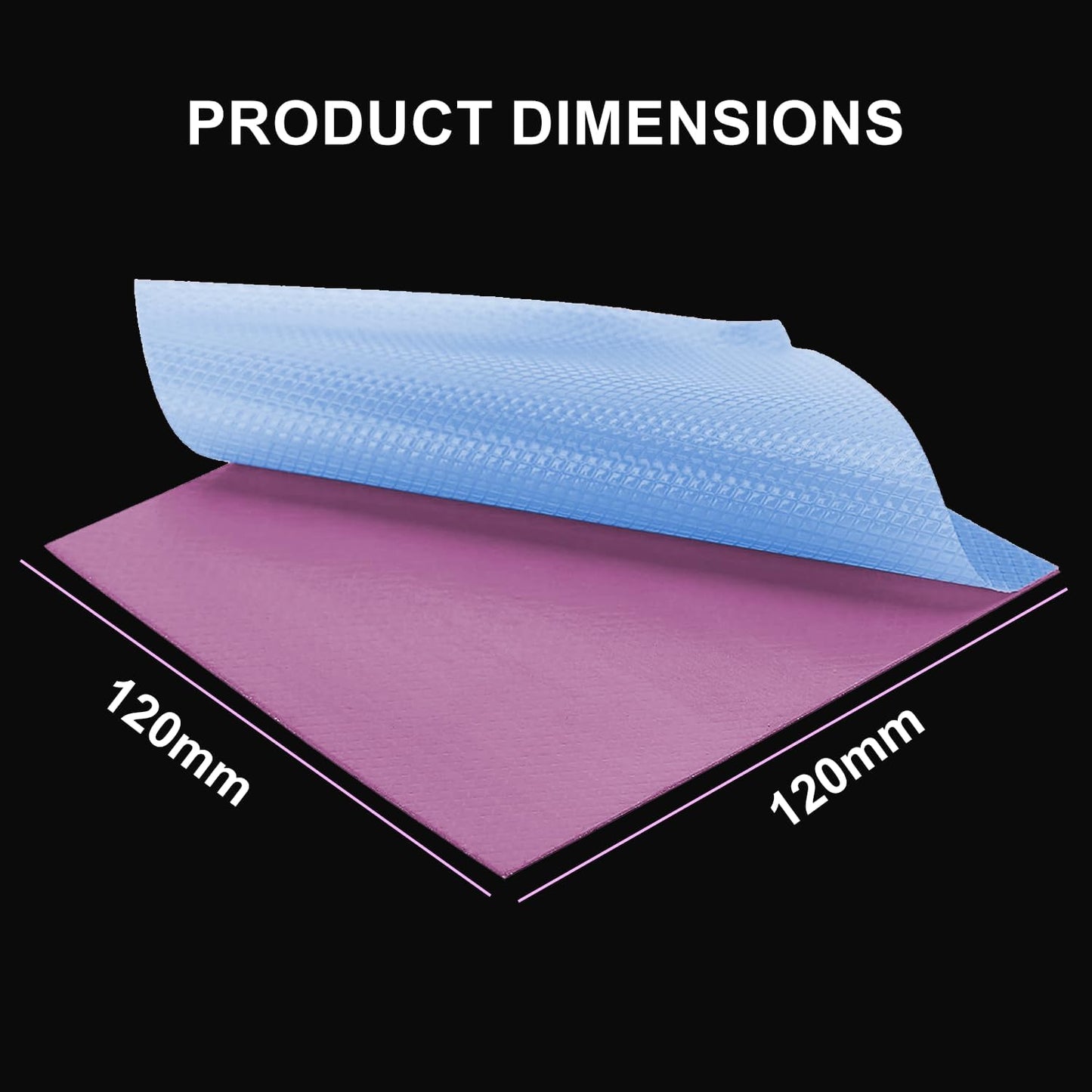 Maxtor Thermal Pad 16.8 W/mK,Thermal Pads for GPU/CPU/LED/Cooler,Excellent Heat Conduction，High Temperature Resistance (120 * 120 * 2.5mm（1pcs）)