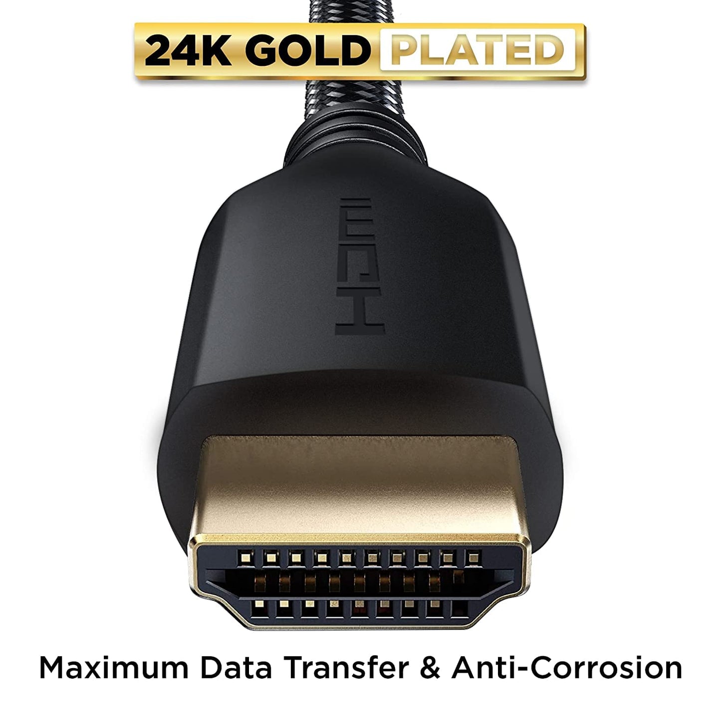 PowerBear 4K HDMI Cable 6 ft [2 Pack] High Speed, Braided Nylon & Gold Connectors, 4K @ 60Hz, Ultra HD, 2K, 1080P, ARC & CL3 Rated | for Laptop, Monitor, PS5, PS4, Xbox One, Fire TV, Apple TV & More…