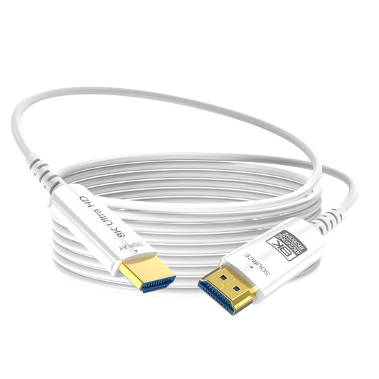 8K Fiber Optic HDMI Cable 65 FT, 8K@60Hz 4K@240Hz, Thin Extra Long HDMI Cable 48Gbps Ultra High Speed, Dynamic HDR, eARC, HDCP 2.2&2.3, 3D, Compatible for PS4/5/Xbox/TV/Laptop/Monitor